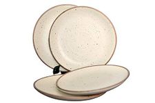 Crock Comforts Ceramic Quarter Plate - Set of 4, Off-White