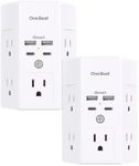 2 Pack Multi Plug Outlet, Surge Pro