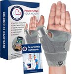 Doctor Developed Thumb Brace for Arthritis, Adjustable Thumb Splint Right Hand & Left Use, Trigger Thumb Spica Splint Support, Hand Stabilizer for Sprain Recovery and Daily Activities (Grey, Single)