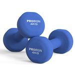 PROIRON Dumbbell Set, Neoprene Hand Weights for Women 1kg-10kg, 4 kg * 2, Blue-2 x 4KG