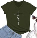 ALAPUSA Faith Shirts for Women Grap
