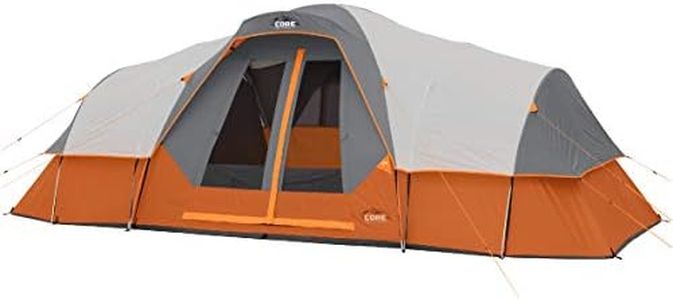 CORE 11 Person Large Multi Room Tent for Family Camping, Hiking and Backpacking | Best Portable Dome Camp Tent with Storage Pockets for Camping Accessories