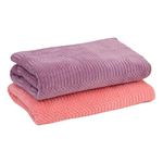 UrbanLeaf Microfiber Large Bath Towel | Quick Dry Super Absorbent - Bath Towel for Men and Women | Pink & Purple | Towel for Bath, Travel, Gym, Beach, Pool, and Yoga (70 X 140 CMs)