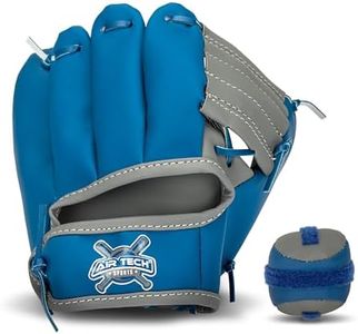 Franklin Sports Kids Toy Baseball Glove + Ball Set - Stiktek Baseball + Teeball Glove for Boys + Girls - Self-Stick Mitt + Ball Included - Youth Toy for Ages 3+ - 8" Inch - Grey + Navy