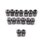 15pcs ER11 Spring Collet Set 1-7mm 1/8" 1/4" for CNC Workholding Engraving Machine & Milling Lathe Tool