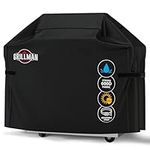 Grillman Grill Cover Gas BBQ Cover fits Weber BBQ, Brinkmann, Char Broil, Outback & more - Large BBQ Cover Waterproof, Heavy Duty, Windproof, Rip-Proof & UV Resistant (152 L x 71 W x 112 H cm, Black)