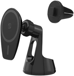 Scosche MPMSWDV iPhone MagSafe Car Mount, Magnetic Phone Holder for Car Dashboard/Windshield/Vent, Hands Free Cell Phone Holder for Car Compatible with iPhone 16/15/14/13/12 Series and Mag Safe Case