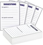 Best Paper Greetings 100-Sheet Bulk Suggestion Box Cards, 4 x 6 Blank Refill Forms for Customer Feedback, Comment, Benefits, Improvement for Small Businesses Supplies, Restaurants, Church, School