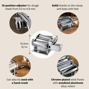 Marcato Atlas Motorized Pasta Machine – Stainless Steel Maker