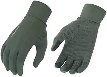 Eddie Bauer Men's Cold Weather Midweight Glove Liners, Dark Loden, Large