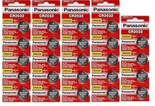 24 Panasonic CR2032 Batteries Lithium cr-2032 3V Coin Cell 4 Packs of 6 Batteries - Exp. Date 2022