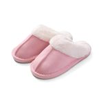 Slippers Women Gifts Ladies Fluffy:Women's Slippers Cozy Memory Foam House Mens Slippers,Fluffy Wool-Like Ladies Slippers,Plush Fleece Lined Shoes for Home Outdoor, for Women Men Pink