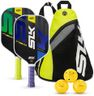 Selkirk Sport SLK Neo Graphite Pickleball Paddles Set of 2 | Designed in The USA | Complete Pickleball Set with 2 Pickle Ball Rackets, 3 Hybrid+ Balls, and SLK Sling Bag | Green & Purple
