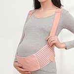 Adjustable Belly Bands For Pregnant Women - Pregnancy Belly Support Band - Breathable Abdominal Binder, Back Support, Multiple Sizes And Colors For All Stages Of Pregnancy & Postpartum (Pink With Shoulder Straps, XX-Large)