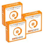 7 cm Lab Filter Paper, Standard Qualitative Grade 4 - ZENPORE Fast Flow 70 mm (Set of 3 x 100 Discs)