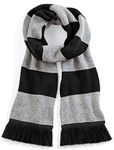 Beechfield Stadium Scarf Unisex Adult, Black / Heather, One size