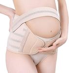 Qcfang Maternity Belt 3-in-1 Adjustable Maternity Belly Band for Pregnancy Maternity Belly Support for Pregnancy with Waist/Back/Abdomen Belly Girdles for Women Body Shape Breathable Comfortable Back and Pelvic Postpartum Support (XL)