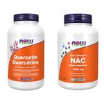 Now Quercetin with Bromelain 240vcap & NOW Nac Extra Strength Tablets, 1000mg, 120 Count