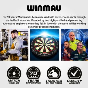 WINMAU Blade 6 Dartboard Bundle – Professional Dartboard Set