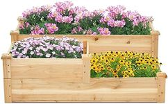 Costway 3-Tier Raised Garden Bed, F