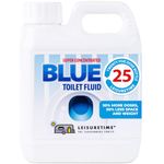 LeisureTime Concentrated Blue Toilet Fluid, 25 Treatments - Formaldehyde Free, Septic Tank Safe Toilet Cleaner Liquid for Cassette, Motorhome and Portable Toilets - Caravan Toilet Chemicals