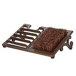 Double Boot Brush Heavy Duty Recycled Cast Iron Boot Scraper Cleaner with Sustainably Sourced Coir Fibre Bristles