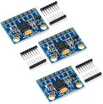 EC Buying GY-521 MPU6050 3 Axis Accelerometer Gyroscope Module,6DOF 3-Axis Accelerometer + 3-Axis Gyroscope Sensor Module16-Bit AD Converter Data Output IIC I2C for Arduino (3PCS)