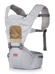 INFANTSO Hip Seat Baby Carrier (Grey) with 4 Adjustable Carry Positions, Baby Carrying Hip Seat for 3 to 24 Months Toddlers, Kangaroo Style Born to Toddler Carrier with Up to 15kg Weight