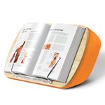 Beanbag Base Book Stand and Comfortable Book Pillow Stand for Bed,Desk,Sofa ERGONOV Reading Pillow Stand for Kindle,iPad,Tablet Minimize Neck Strain Perfect Idea for Book Lovers(Orange)