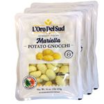 Potato Gnocchi, 3 Pack x 1 lb, Product or Italy, Add to Boiling Water and Cooks in 2-3 minutes, Shelf Stable, Pasta Dumplings, Pasta di Patate 3 x 1 lb, Mariella