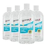 Germ-X Original Hand Sanitizer, Non-Drying Moisturizing Gel with Vitamin E, Instant and No Rinse Formula, Large Family-Size Flip Top Bottle, 32 Fl Oz (Pack of 4)
