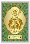 St Patricks Day Cards - 17th March - Unusual Saint Patrick Blessing Design - Luxury Quality - Happy St. Patrick's Day Card - Irish Ireland theme - Unique image