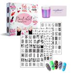 Royalkart Nail Art Kit For Girls|Set Of 3 Nail Stamping Plates(XY17,02,19)|Nail Stamper & Scraper|Nail Accessories For Nail Art|Gift For Girl/Women