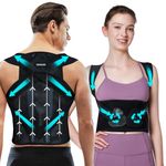 QENOSE Back Brace Posture Corrector for Women & Men-Knob Adjustable Back Support Straightener-Upper and Lower Back Pain Relief-Scoliosis, Shoulder Posture Corrector- Neck Hump, Hunchback M(23"-30")
