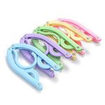 10 Pcs Travel Hangers - Cruise Ship Essentials Portable Folding Clothes Hangers Travel Accessories Foldable Clothes Drying Rack for Travel (Colorful 10pcs)