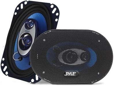 Pyle 4'' x 6'' Three Way Sound Speaker System - Pro Mid Range Triaxial Loud Audio 240 Watt per Pair w/ 4 Ohm Impedance and 3/4'' Piezo Tweeter for Car Component Stereo