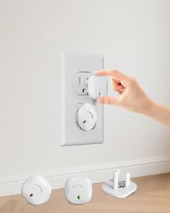 TrusTot Outlet Covers Baby Proofing, 40 Pack Plug Covers Baby Proofing, Outlet Plug Covers for US 3-Prong to Prevent Electric Shock, Outlet Covers for Home, Office, School, Toddlers & Babies, White