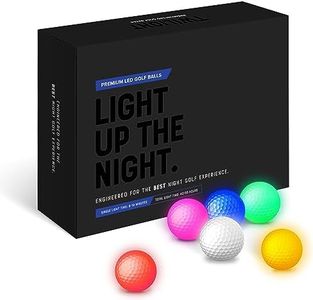 Center Coast Collections LED Light Up Golf Balls - Set of 6 Luminous Colored Golf Balls