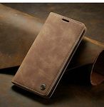 ClickCase™ for OnePlus 6 Sheepskin Series Faux Soft Leather Wallet Flip Case Kick Stand with Magnetic Closure Lightweight Slim Flip Cover for OnePlus 6 (Beige Brown)