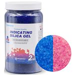 Wisesorb Silica Gel 2LBS, Indicating Silica Beads (Blue to Pink), Reusable Silica Gel Desiccant Dehumidifier