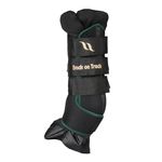 Back on Track Royal Quick Wraps Deluxe - Equestrian Sport Flexible Supportive Protective Horse Leg Wraps with Hook & Loop Closure - Green - 12" - S