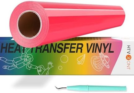HTVRONT Red HTV Heat Transfer Vinyl - 12" x 35ft Coral red HTV Vinyl for T-Shirts, Iron on Vinyl for All Cutting Machines - Easy to Cut & Weed for Design