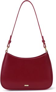 VOSTEVAS Women Small Shoulder Bag Mini Purse Womens Handbags Crossbody Waterproof Leather Clutch 90s Y2k Bags with Zipper (Wine Red)