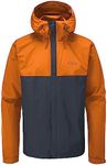 Rab Men's Downpour Eco Waterproof Breathable Jacket for Hiking, Trekking, & Climbing - Marmalade/Beluga - Medium