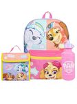 PAW PATROL Backpack 3 Piece Set | Skye Girls Backpack, Lunch Bag And Water Bottle | School Backpack | One Size Purple