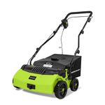 RGS Living GreenSweep V2 - Artificial Grass Electric Sweeper Rake Vacuum 45L Collection Bag,5 Adjustable Heights, Foldable Handle