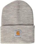 Carhartt Men's Knit Cuffed Beanie Hat, Alabaster Heather, One Size