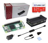 Raspberry Pi Zero 2 W Pre Soldered Headers Starter Kit, Zero 2 W Aluminum Case, 20Pin GPIO Header, OTG Cable, MicroUSB Switch Cable, MicroUSB to OTG Cable, HDMI Adapter for Raspberry Pi Zero 2 W