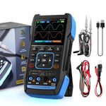 2C23T FNIRSI Handheld Digital Dual Channel Oscilloscope Multimeter DMM, 3In1 Waveform Signal Generator, Dual-Channel 2X10MHz Bandwidth,Color Screen 10000 Counts, Voltage, Current, Capacitor, Resistor