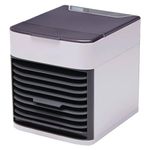 Juilist Mini Portable Air Cooler with 3-Speed Fan and LED Night Light Â– Personal Desktop Cooling Fan with Water Tank and Filter For Bedroom, Office, Living Room & More